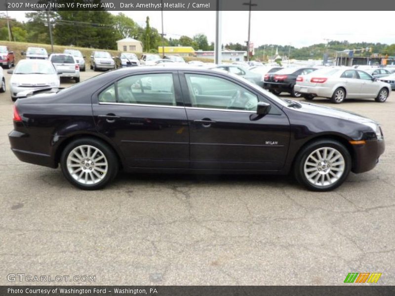 Dark Amethyst Metallic / Camel 2007 Mercury Milan V6 Premier AWD
