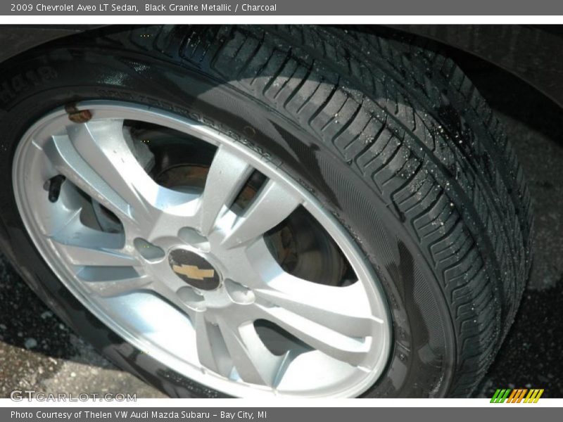 Black Granite Metallic / Charcoal 2009 Chevrolet Aveo LT Sedan
