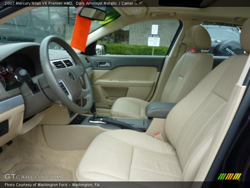 Dark Amethyst Metallic / Camel 2007 Mercury Milan V6 Premier AWD