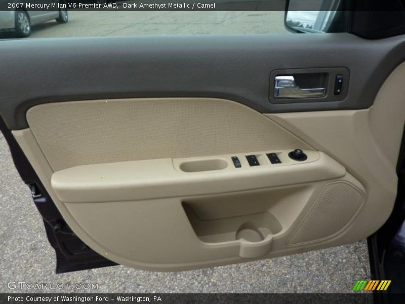 Dark Amethyst Metallic / Camel 2007 Mercury Milan V6 Premier AWD