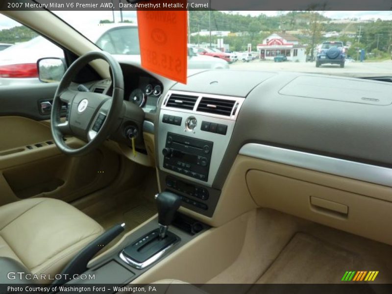 Dark Amethyst Metallic / Camel 2007 Mercury Milan V6 Premier AWD