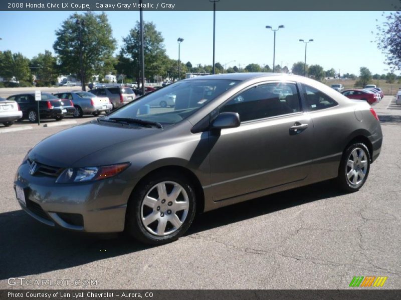 Galaxy Gray Metallic / Gray 2008 Honda Civic LX Coupe