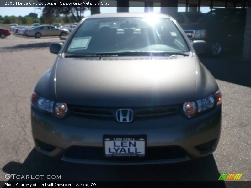 Galaxy Gray Metallic / Gray 2008 Honda Civic LX Coupe