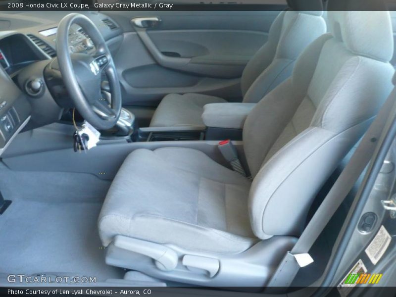 Galaxy Gray Metallic / Gray 2008 Honda Civic LX Coupe