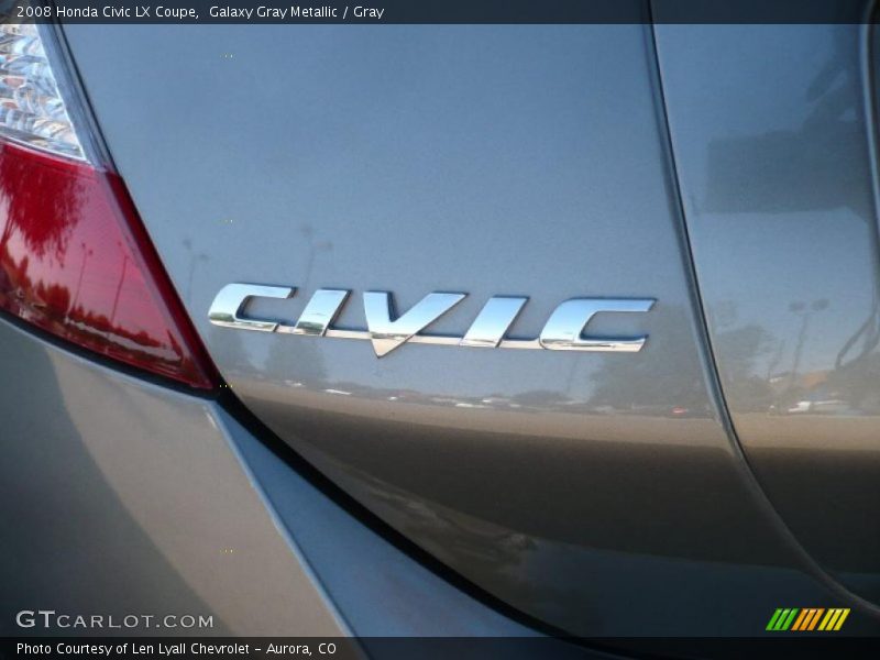 Galaxy Gray Metallic / Gray 2008 Honda Civic LX Coupe