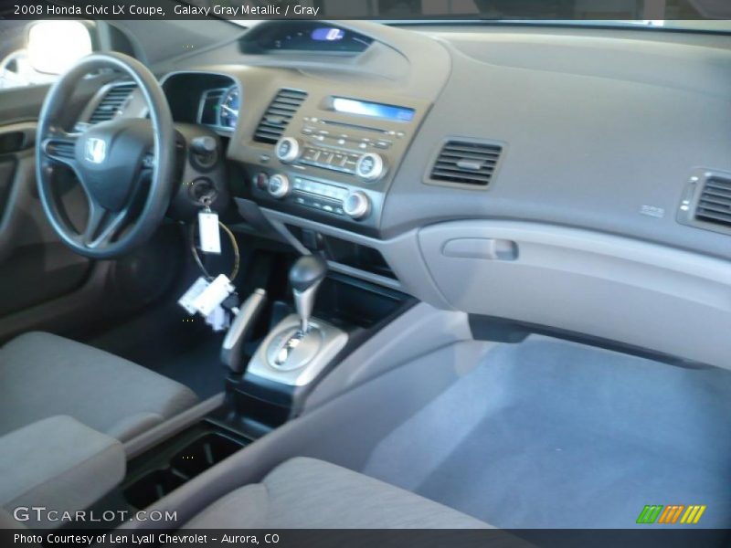 Galaxy Gray Metallic / Gray 2008 Honda Civic LX Coupe
