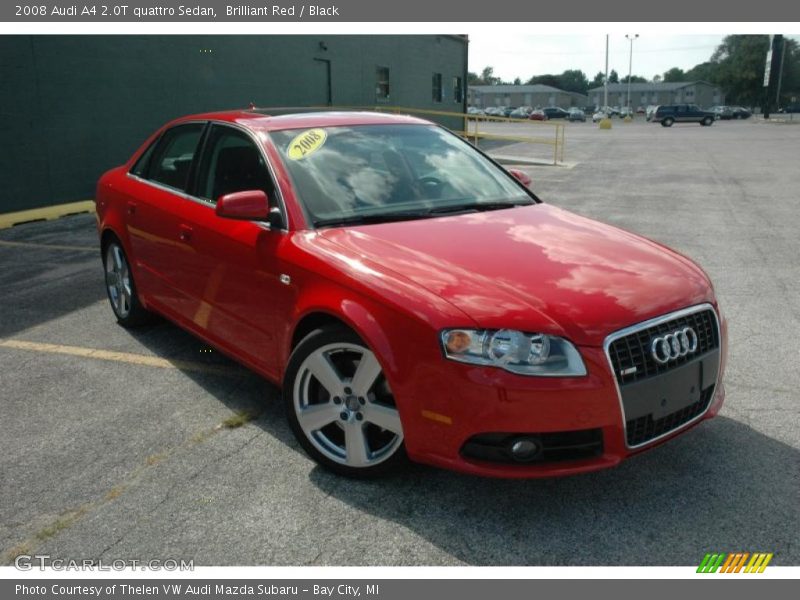 Brilliant Red / Black 2008 Audi A4 2.0T quattro Sedan