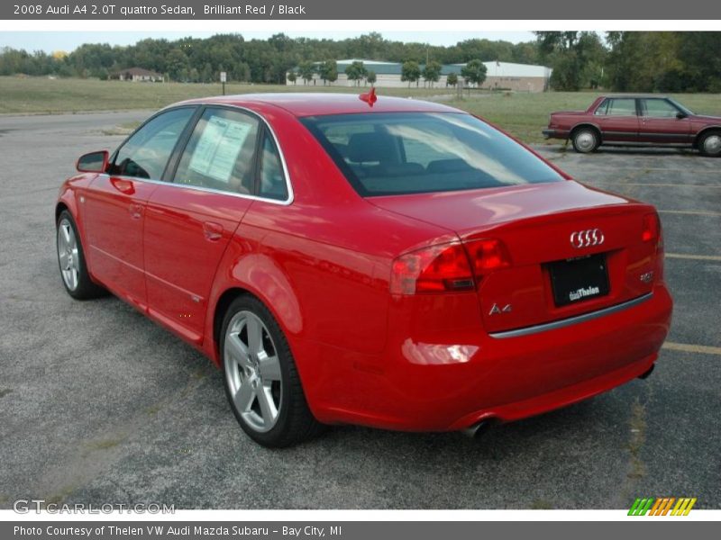 Brilliant Red / Black 2008 Audi A4 2.0T quattro Sedan