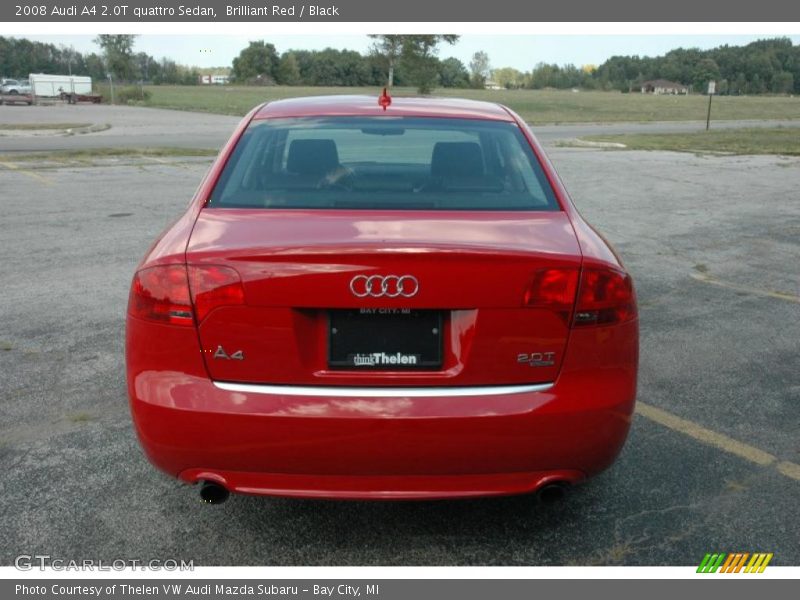 Brilliant Red / Black 2008 Audi A4 2.0T quattro Sedan