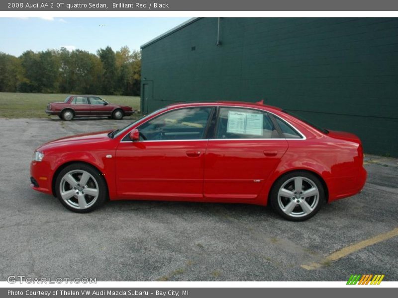 Brilliant Red / Black 2008 Audi A4 2.0T quattro Sedan