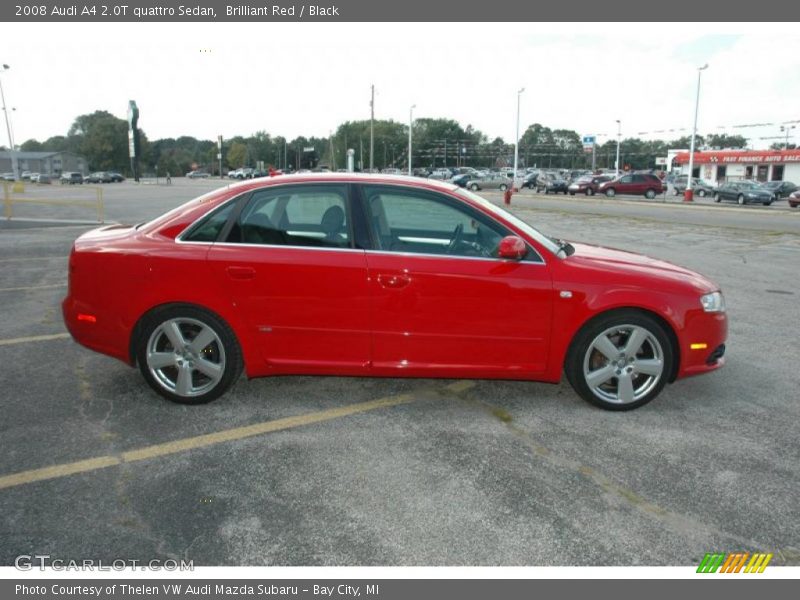 Brilliant Red / Black 2008 Audi A4 2.0T quattro Sedan