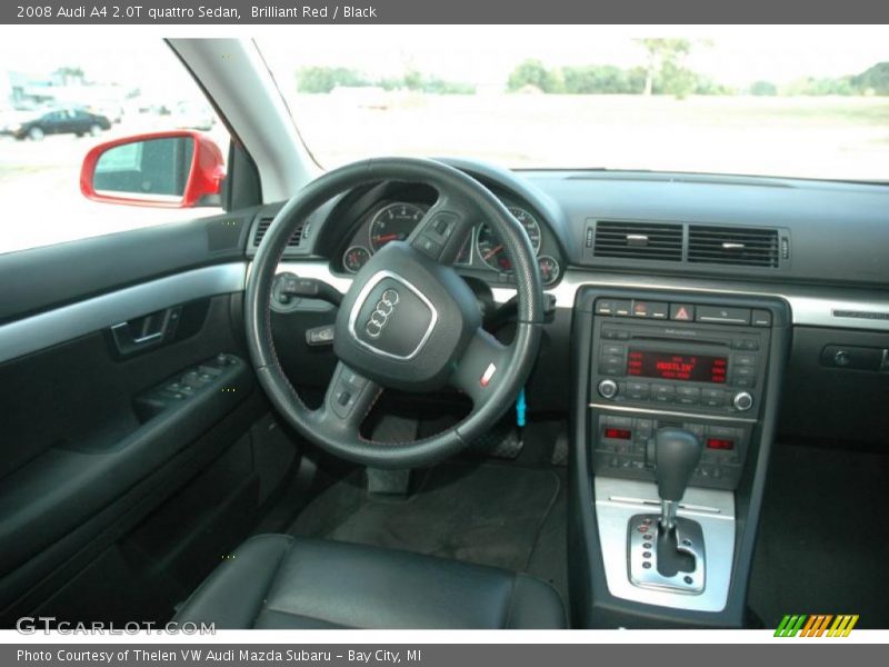 Brilliant Red / Black 2008 Audi A4 2.0T quattro Sedan
