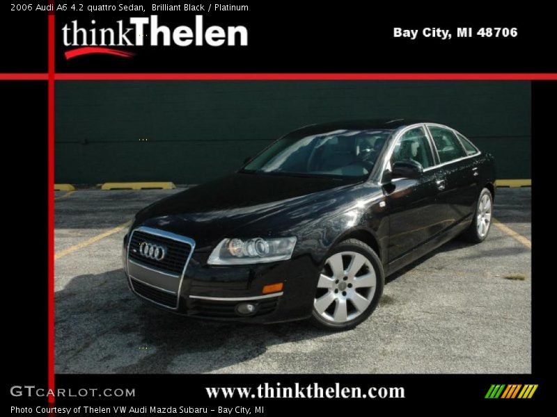 Brilliant Black / Platinum 2006 Audi A6 4.2 quattro Sedan
