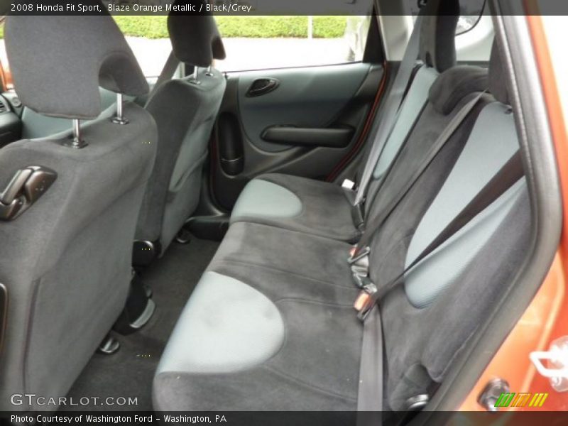 Blaze Orange Metallic / Black/Grey 2008 Honda Fit Sport