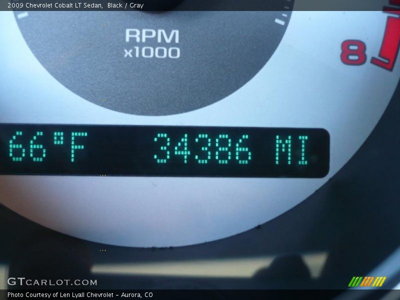 Black / Gray 2009 Chevrolet Cobalt LT Sedan