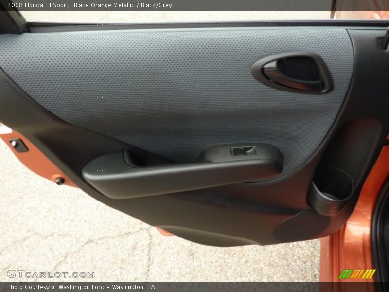 Blaze Orange Metallic / Black/Grey 2008 Honda Fit Sport