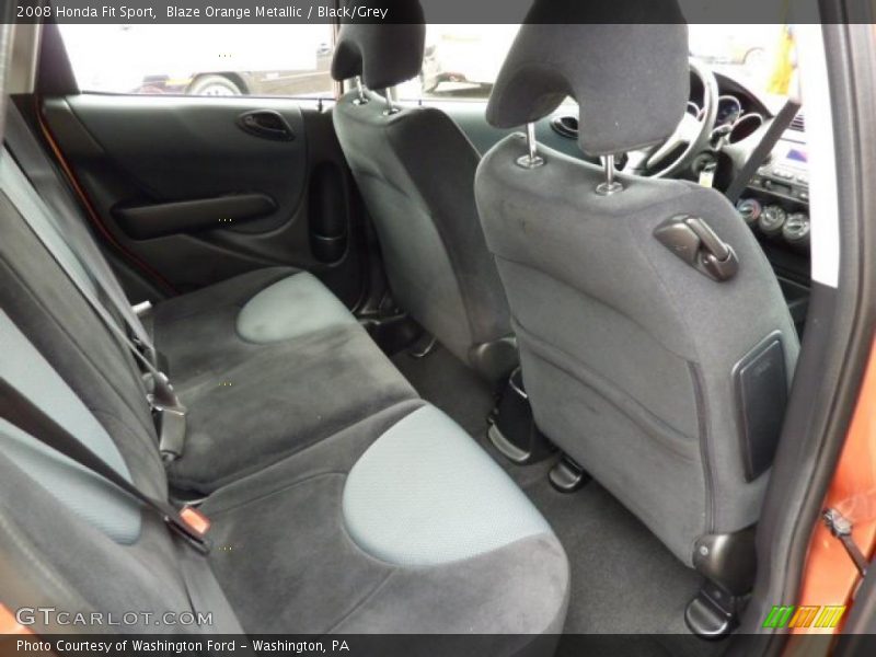 Blaze Orange Metallic / Black/Grey 2008 Honda Fit Sport