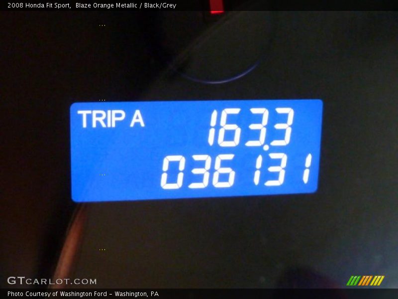 Blaze Orange Metallic / Black/Grey 2008 Honda Fit Sport