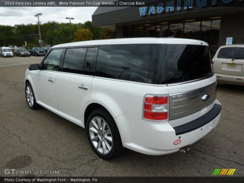 White Platinum Tri-Coat Metallic / Charcoal Black 2010 Ford Flex Limited AWD