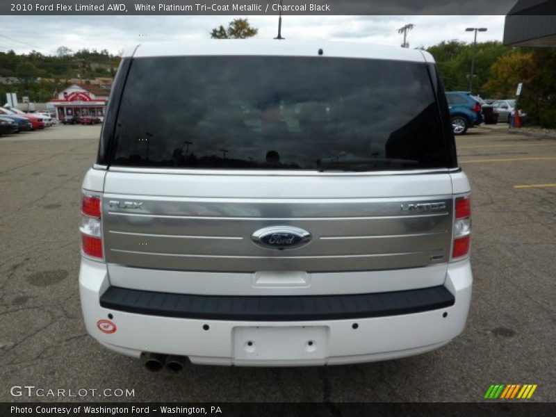 White Platinum Tri-Coat Metallic / Charcoal Black 2010 Ford Flex Limited AWD