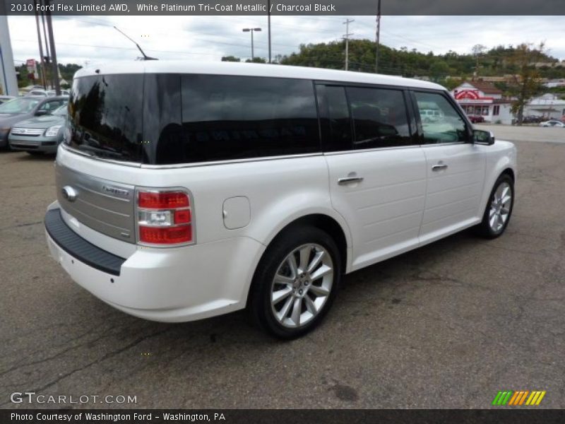 White Platinum Tri-Coat Metallic / Charcoal Black 2010 Ford Flex Limited AWD
