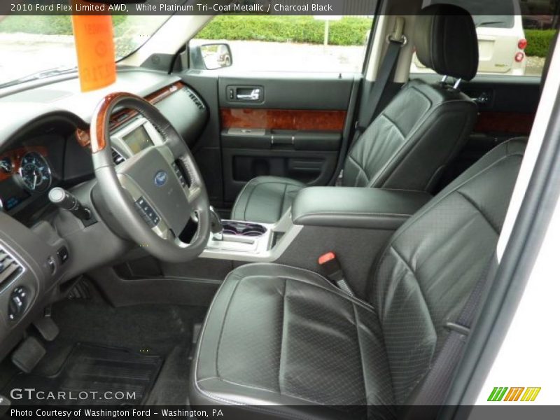 White Platinum Tri-Coat Metallic / Charcoal Black 2010 Ford Flex Limited AWD