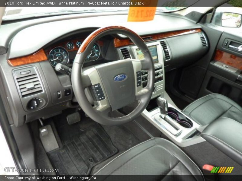 White Platinum Tri-Coat Metallic / Charcoal Black 2010 Ford Flex Limited AWD