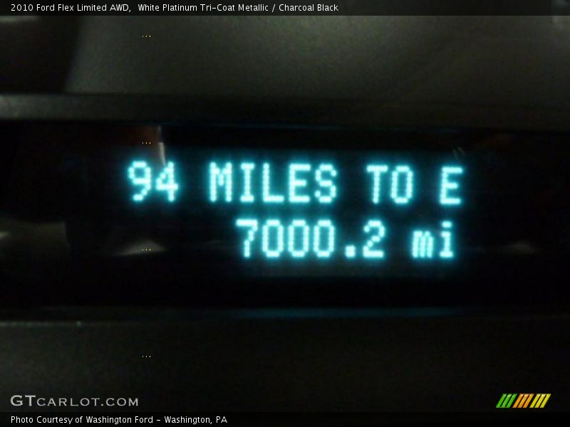 White Platinum Tri-Coat Metallic / Charcoal Black 2010 Ford Flex Limited AWD