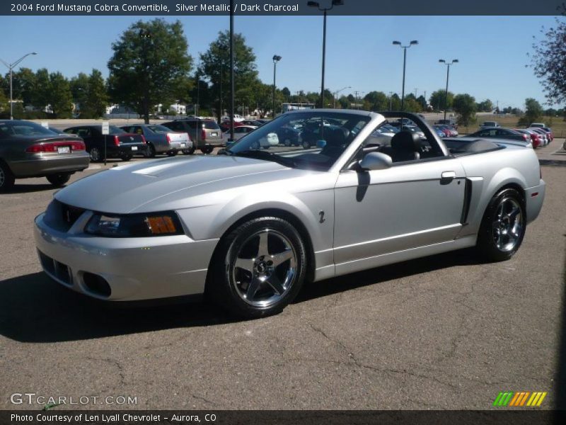 Silver Metallic / Dark Charcoal 2004 Ford Mustang Cobra Convertible