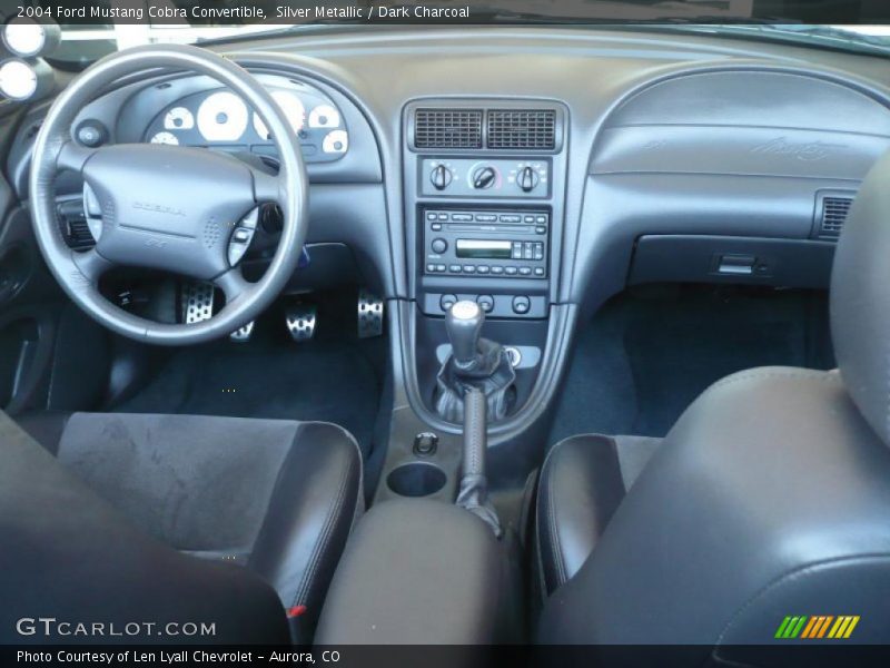 Silver Metallic / Dark Charcoal 2004 Ford Mustang Cobra Convertible