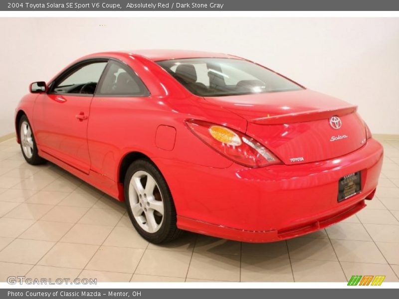 Absolutely Red / Dark Stone Gray 2004 Toyota Solara SE Sport V6 Coupe