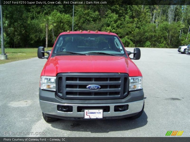 Red Clearcoat / Dark Flint cloth 2007 Ford F250 Super Duty XL Crew Cab