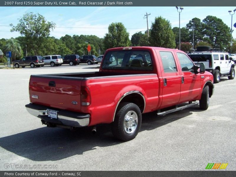 Red Clearcoat / Dark Flint cloth 2007 Ford F250 Super Duty XL Crew Cab