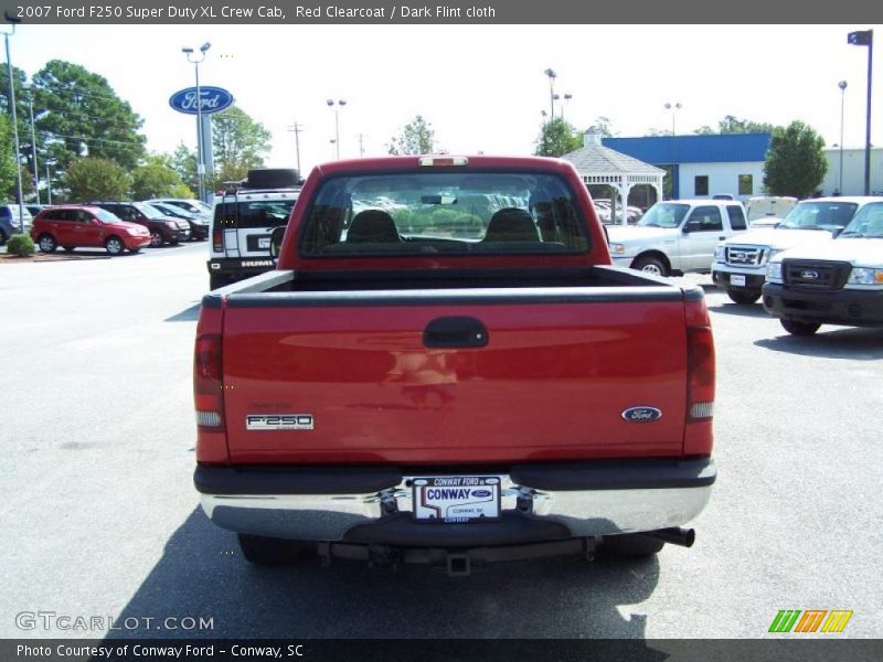 Red Clearcoat / Dark Flint cloth 2007 Ford F250 Super Duty XL Crew Cab