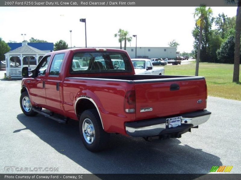 Red Clearcoat / Dark Flint cloth 2007 Ford F250 Super Duty XL Crew Cab