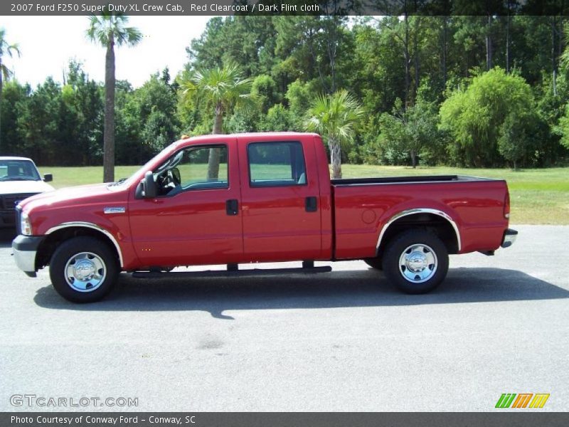 Red Clearcoat / Dark Flint cloth 2007 Ford F250 Super Duty XL Crew Cab
