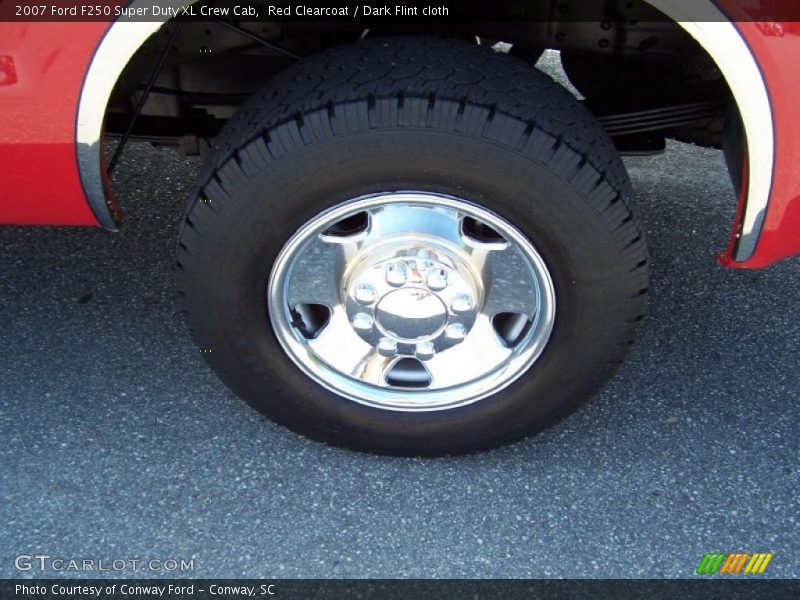 Red Clearcoat / Dark Flint cloth 2007 Ford F250 Super Duty XL Crew Cab