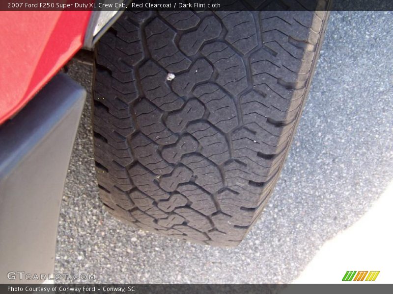 Red Clearcoat / Dark Flint cloth 2007 Ford F250 Super Duty XL Crew Cab
