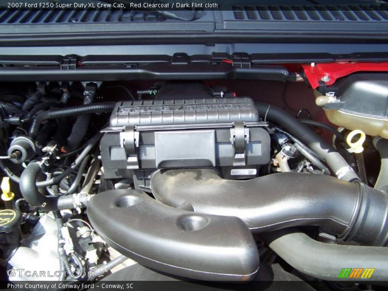Red Clearcoat / Dark Flint cloth 2007 Ford F250 Super Duty XL Crew Cab