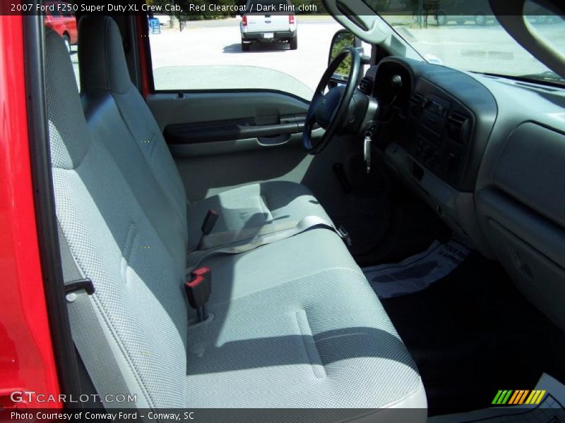 Red Clearcoat / Dark Flint cloth 2007 Ford F250 Super Duty XL Crew Cab