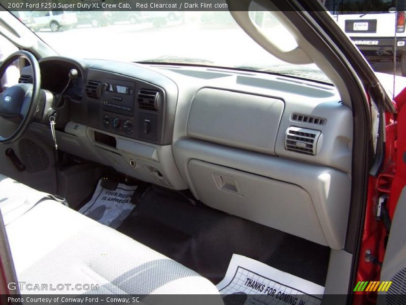 Red Clearcoat / Dark Flint cloth 2007 Ford F250 Super Duty XL Crew Cab