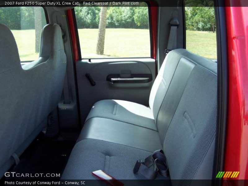 Red Clearcoat / Dark Flint cloth 2007 Ford F250 Super Duty XL Crew Cab