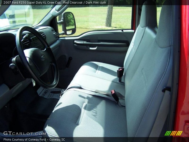 Red Clearcoat / Dark Flint cloth 2007 Ford F250 Super Duty XL Crew Cab
