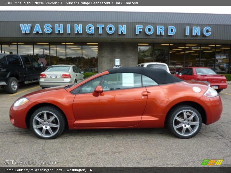 Sunset Orange Pearlescent / Dark Charcoal 2008 Mitsubishi Eclipse Spyder GT