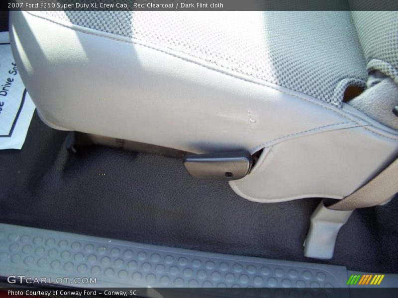 Red Clearcoat / Dark Flint cloth 2007 Ford F250 Super Duty XL Crew Cab