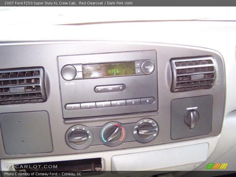 Red Clearcoat / Dark Flint cloth 2007 Ford F250 Super Duty XL Crew Cab