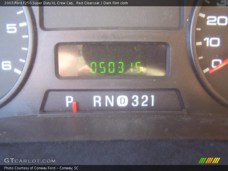 Red Clearcoat / Dark Flint cloth 2007 Ford F250 Super Duty XL Crew Cab
