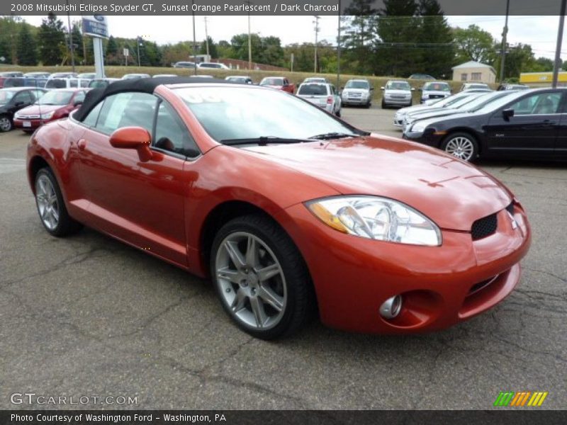 Sunset Orange Pearlescent / Dark Charcoal 2008 Mitsubishi Eclipse Spyder GT