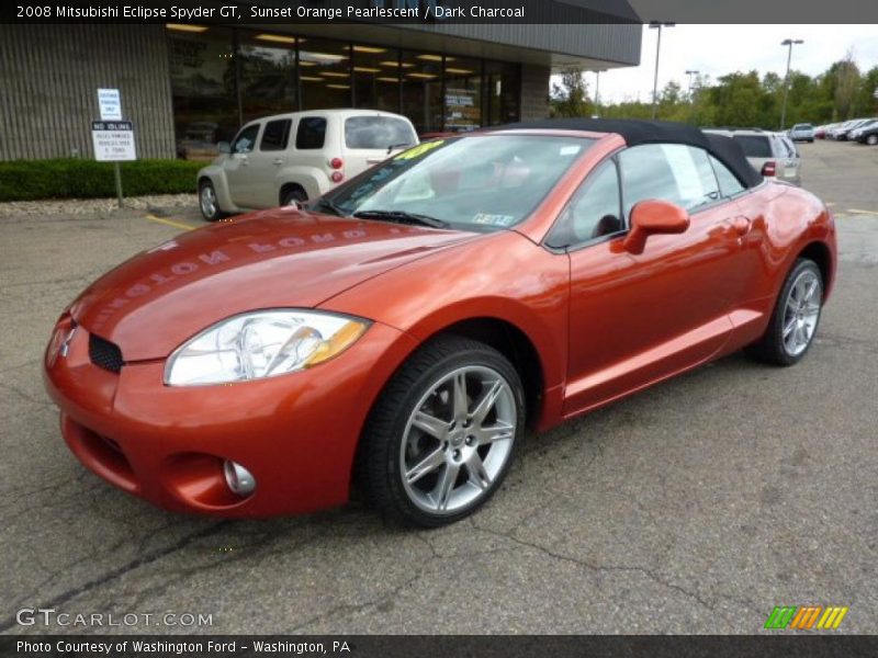 Sunset Orange Pearlescent / Dark Charcoal 2008 Mitsubishi Eclipse Spyder GT