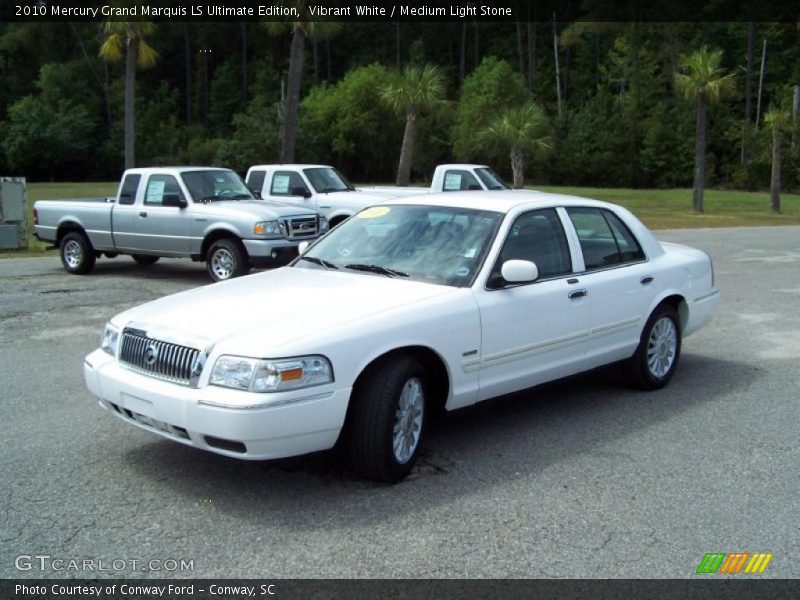 Vibrant White / Medium Light Stone 2010 Mercury Grand Marquis LS Ultimate Edition